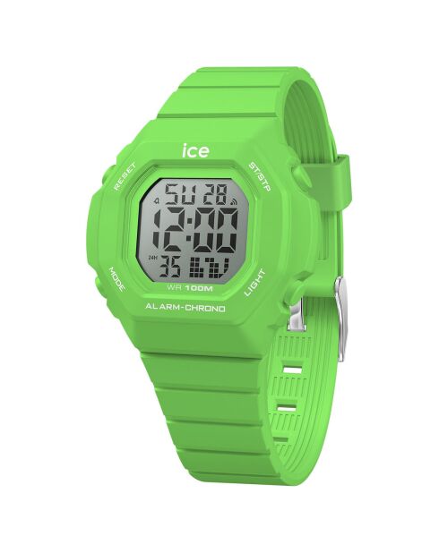 Montre digitale Mixte en Silicone Ice Digit Ultra Small verte