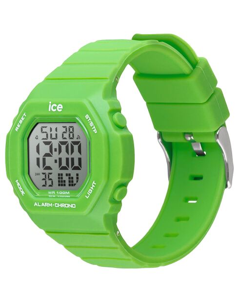 Montre digitale Mixte en Silicone Ice Digit Ultra Small verte