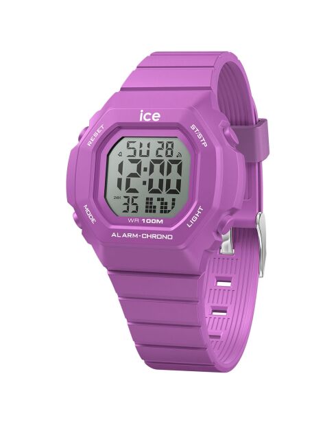 Montre digitale Mixte en Silicone Ice Digit Ultra Small violette