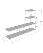 Meuble TV Ilgaz pin - 150x93x30 cm