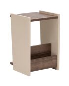 Table d'appoint Clark noyer/beige - 31.6x31x48 cm
