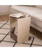 Table d'appoint Clark noyer/beige - 31.6x31x48 cm