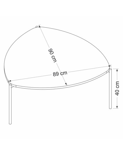 Table basse Lenny noyer - 90x40x89 cm