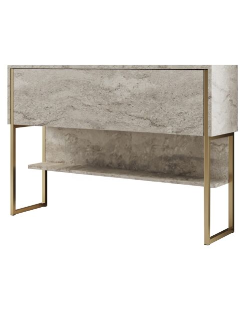 Console Luxe travertin/doré - 120x80x30 cm