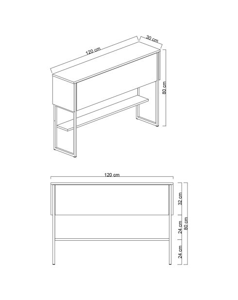 Console Luxe travertin/doré - 120x80x30 cm