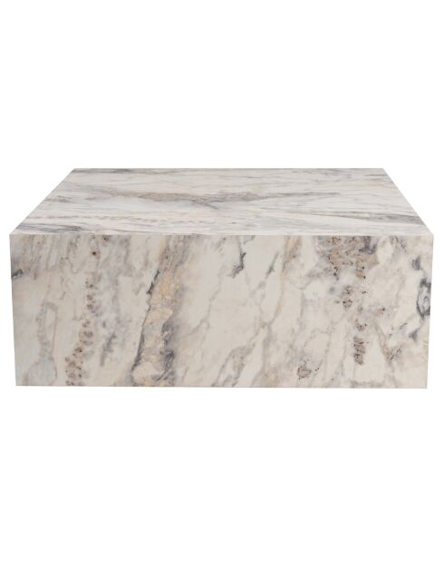 Table basse Prizma marbré - 90x35x90 cm