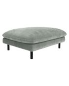 Pouf Isak Velours gris clair - 90x70x44 cm