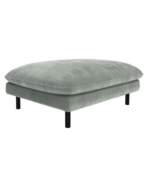 Pouf Isak Velours gris clair - 90x70x44 cm