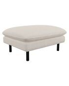 Pouf Isak Tissu bouclé crème - 90x70x44 cm