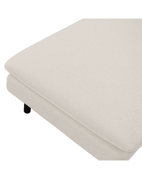 Pouf Isak Tissu bouclé crème - 90x70x44 cm