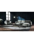 Fauteuil Isak Velours gris clair - 80x92x85 cm