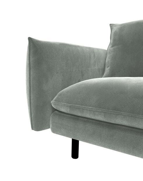 Fauteuil Isak Velours gris clair - 80x92x85 cm