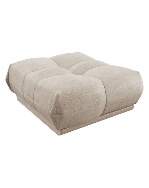 Pouf Cozy Velours côtelé  beige  - 90x105x46 cm