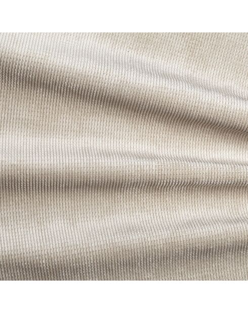 Acogedora otomana de pana beige - 90x105x46 cm