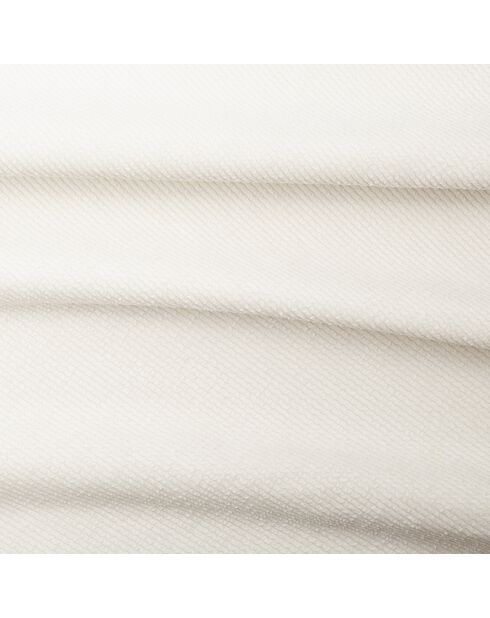 Fauteuil Cozy Velours côtelé blanc cassé - 90x112x80 cm