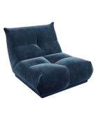 Fauteuil Cozy Velours bleu nuit - 90x112x80 cm