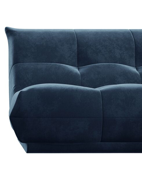 Fauteuil Cozy Velours bleu nuit - 90x112x80 cm