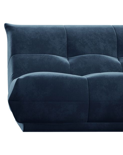 Fauteuil Cozy Velours bleu nuit - 90x112x80 cm