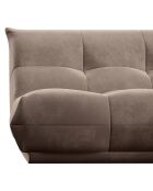 Fauteuil Cozy Velours beige taupe - 90x112x80 cm