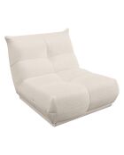 Fauteuil Cozy Tissu bouclé crème - 90x112x80 cm