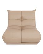 Fauteuil Cozy Cuir beige - 80x112x80 cm