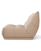 Fauteuil Cozy Cuir beige - 80x112x80 cm