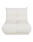 Fauteuil Cozy Cuir blanc - 80x112x80 cm