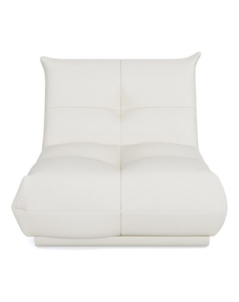 Fauteuil Cozy Cuir blanc - 80x112x80 cm