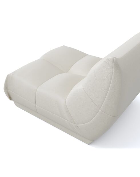 Fauteuil Cozy Cuir blanc - 80x112x80 cm