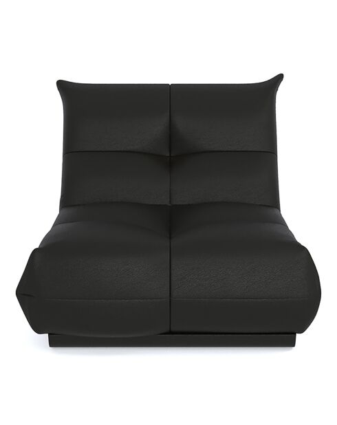 Fauteuil Cozy Cuir noir - 80x112x80 cm