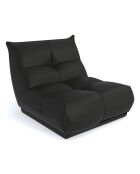 Fauteuil Cozy Cuir noir - 80x112x80 cm