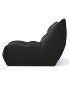 Fauteuil Cozy Cuir noir - 80x112x80 cm