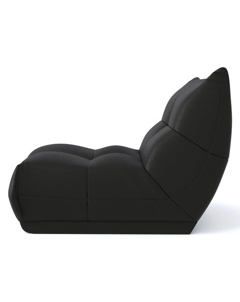 Fauteuil Cozy Cuir noir - 80x112x80 cm