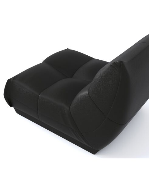 Fauteuil Cozy Cuir noir - 80x112x80 cm