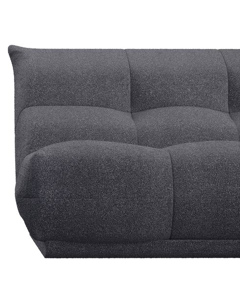 Canapé modulable XL Cozy Tissu bouclette anthracite - 285x375x80 cm