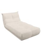 Méridienne Cozy Tissu bouclé crème - 105x185x80 cm