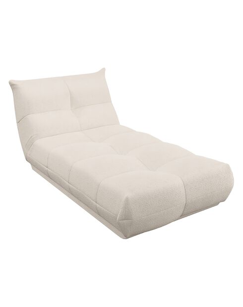 Méridienne Cozy Tissu bouclé crème - 105x185x80 cm