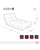 Méridienne Cozy Tissu bouclé crème - 105x185x80 cm