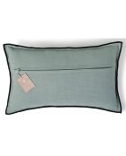 Fodera per cuscino Jules celadon/nero