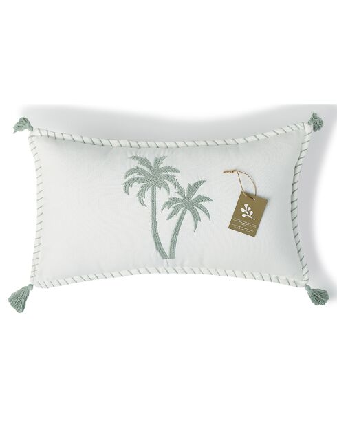 Housse de coussin Oasis bleu glacier - 50x30 cm