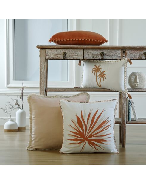 Housse de coussin Oasis terre de sienne - 50x30 cm