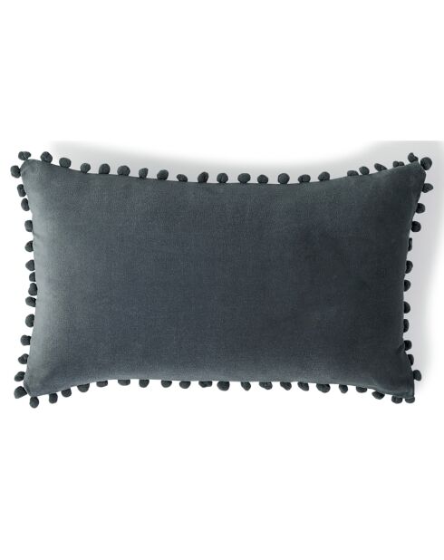 Fodera per cuscino Velvet in velluto blu tempesta