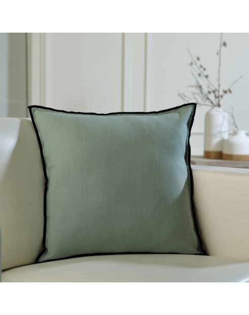 Fodera per cuscino Jules celadon/nero