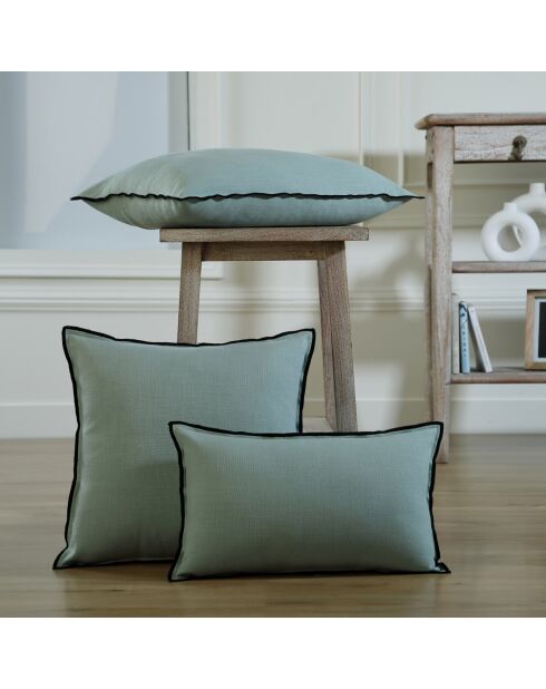 Fodera per cuscino Jules celadon/nero