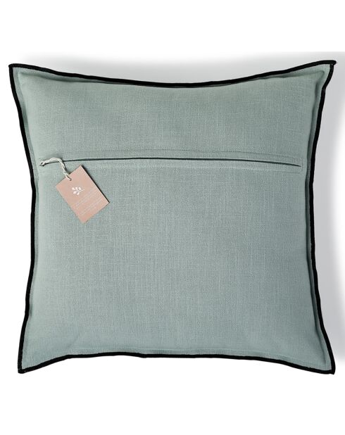 Fodera per cuscino Jules celadon/nero
