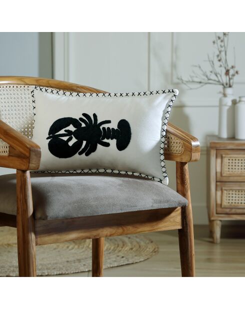 Housse de coussin Lobster bleu marine - 50x30 cm