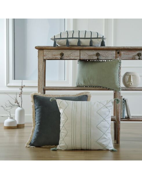 Housse de coussin Nevada bleu glacier - 50x50 cm