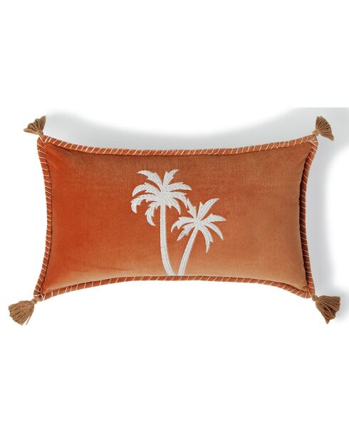 Housse de coussin Oasis Velours terre de sienne - 50x30 cm