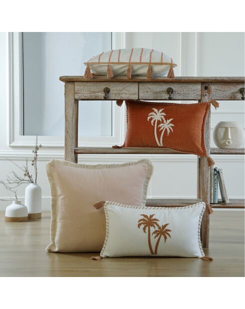 Housse de coussin Oasis Velours terre de sienne - 50x30 cm