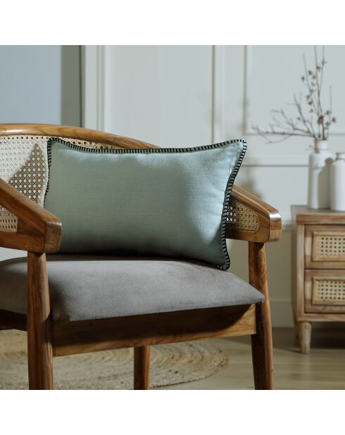 Fodera per cuscino Maxime celadon verde/nera
